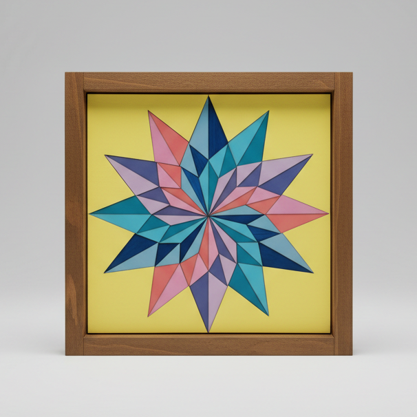 12x12 "Blooming Wheel" Barn Quilt Kit