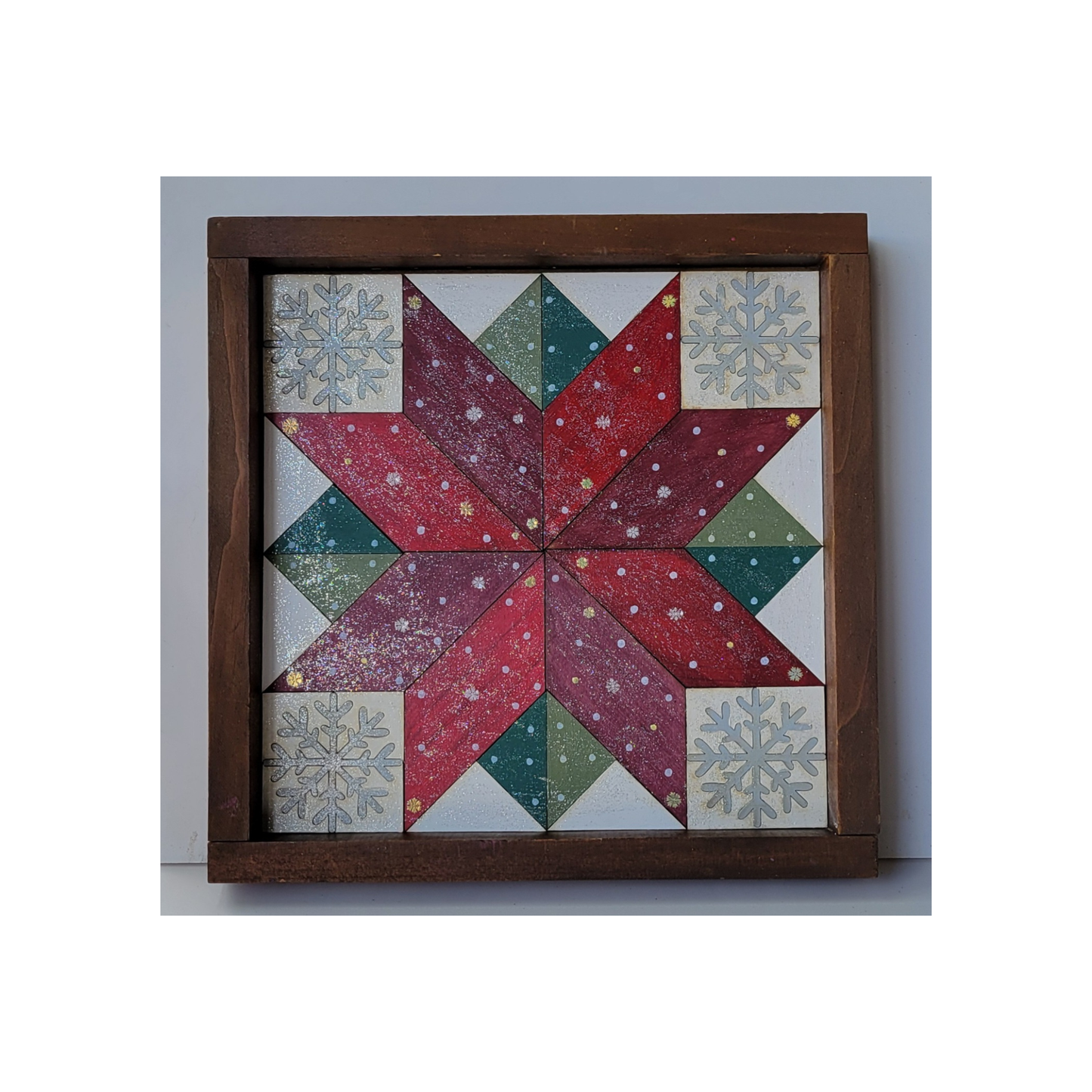 18x18 "Christmas Star Snowflake" Barn Quilt Kit