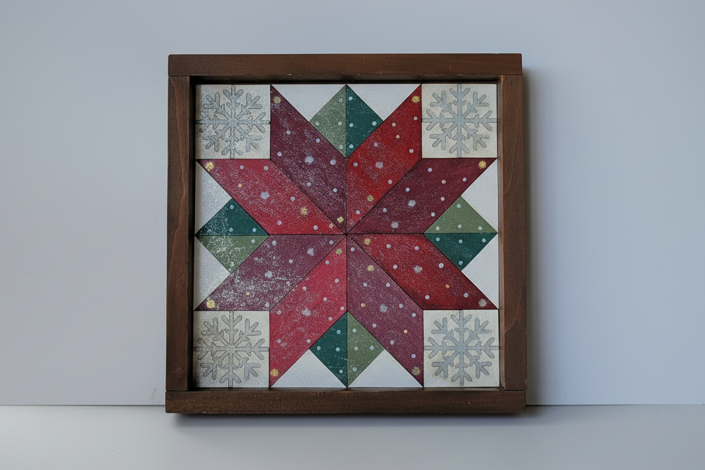12x12 "Christmas Star Snowflake" Barn Quilt Kit