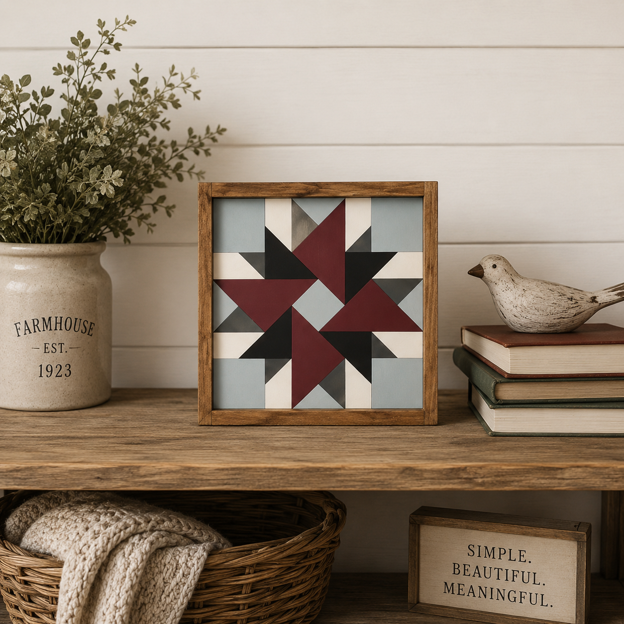 12x12 " Double Dahlia" Barn Quilt Kit