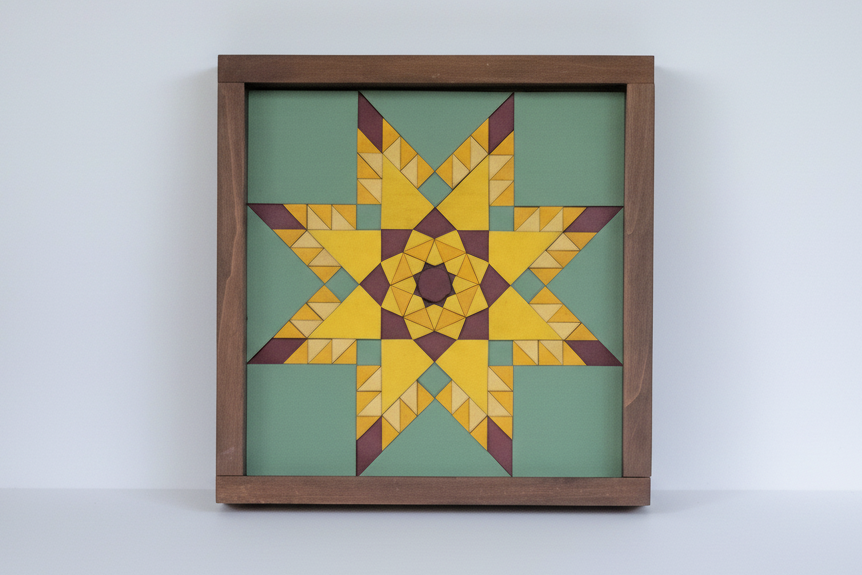 12x12 "Feathered Sunflower" Barn Quilt Kit
