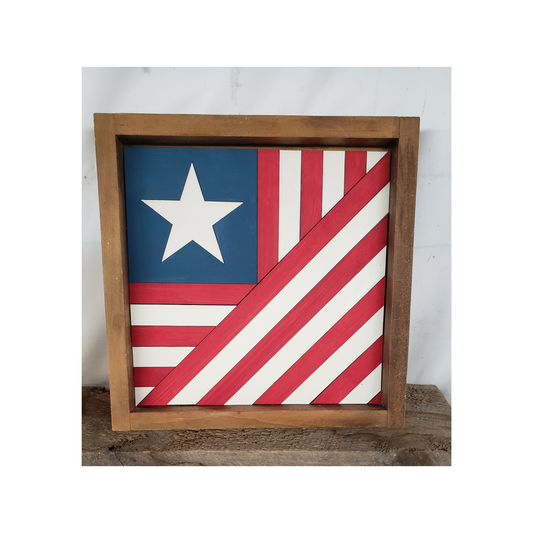 12x12 "One American Star" Barn Quilt Kit