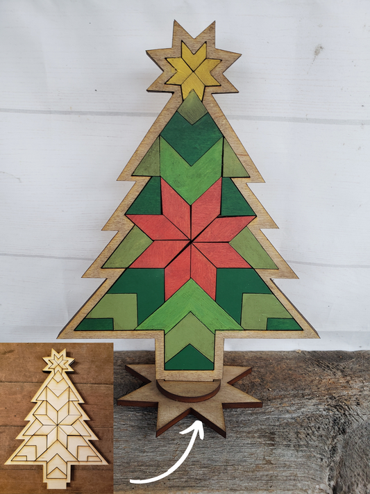 DIY Seasonal Christmas Tree Barn Quilt KIt