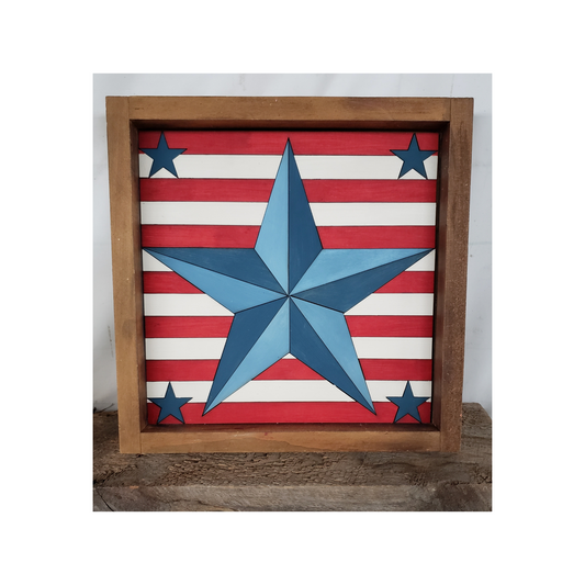12x12 "American Star" Barn Quilt Kit