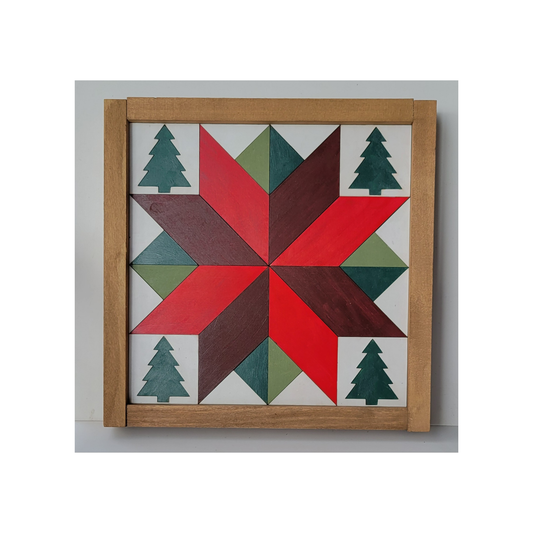 18x18 "Christmas Star Tees" Barn Quilt Kit