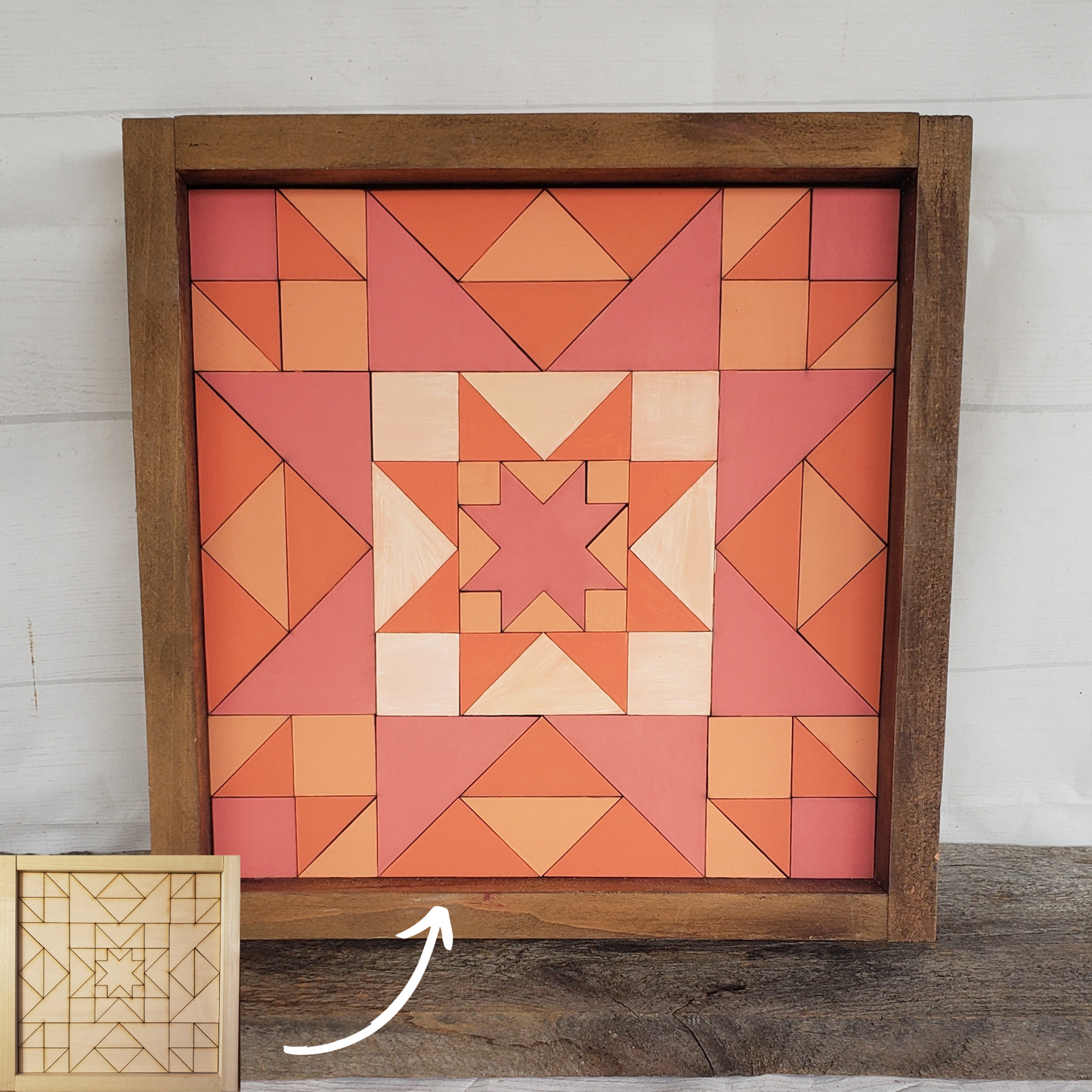 24x24 Bursting Star Barn Quilt Kit