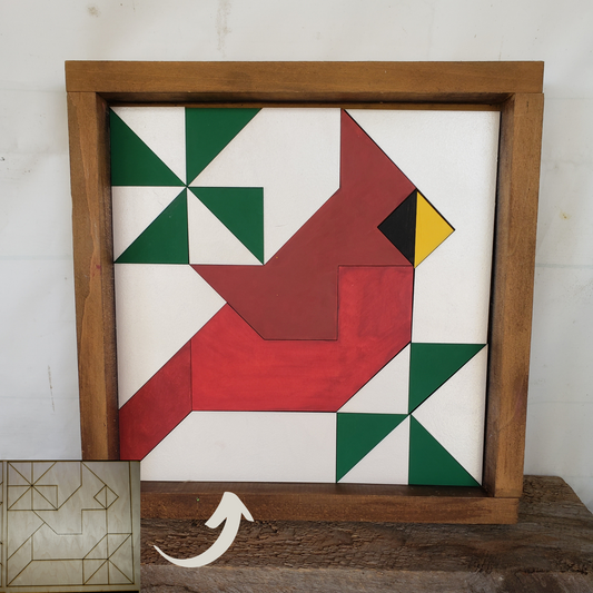 18x18 Cardinal Barn Quilt Kit