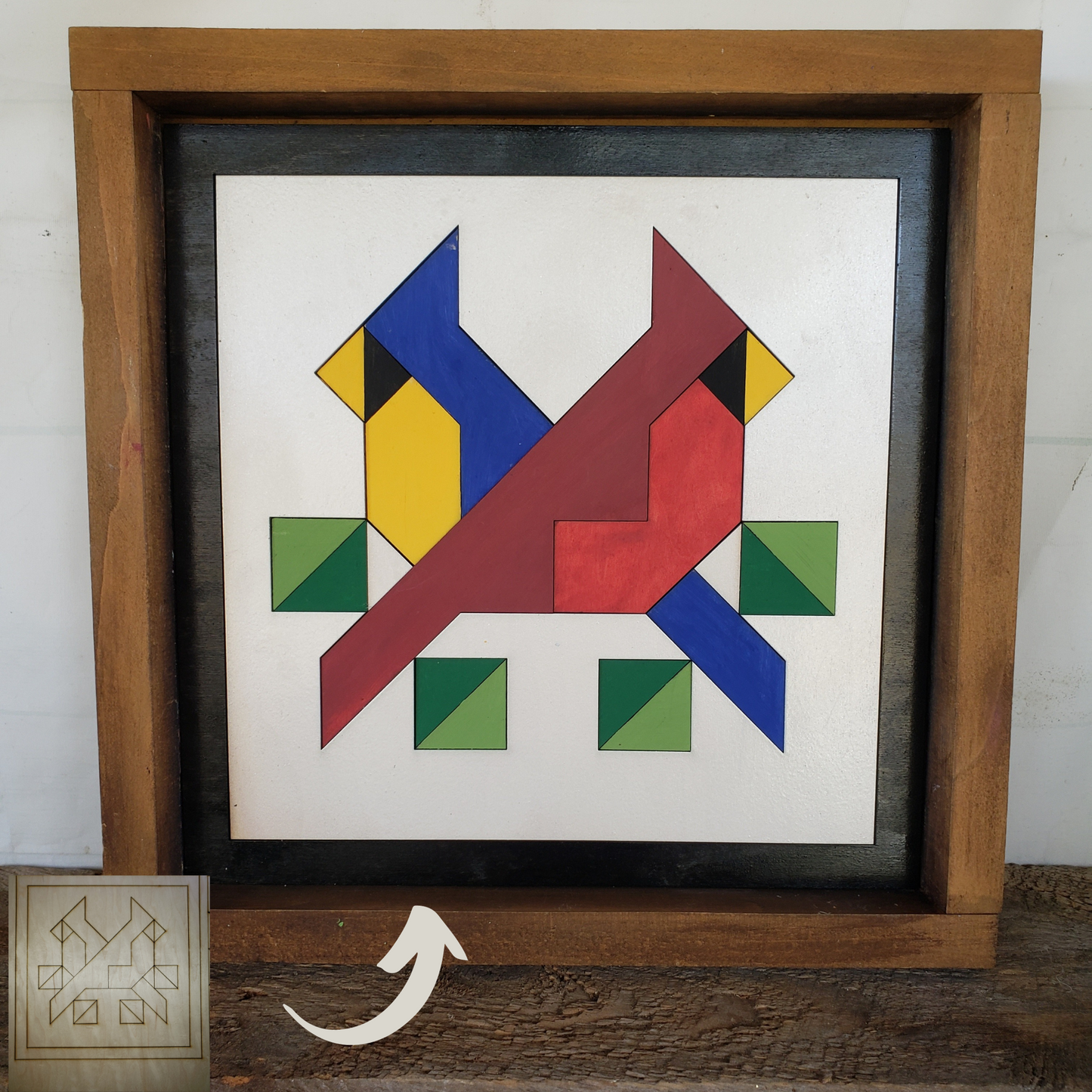 18x18 Cardinal 2 Barn Quilt Kit