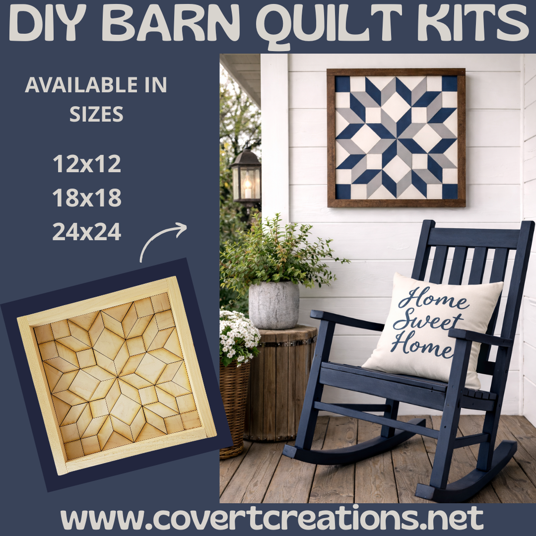 24x24 "Carpenters Wheel" Barn Quilt Kit