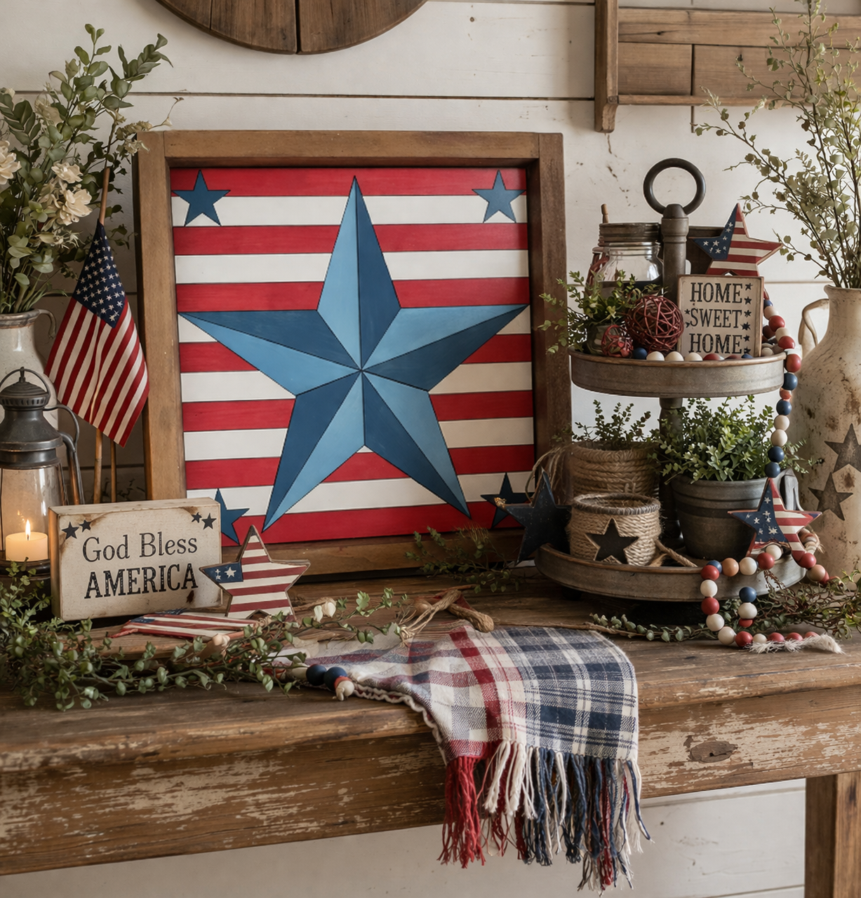 12x12 "American Star" Barn Quilt Kit