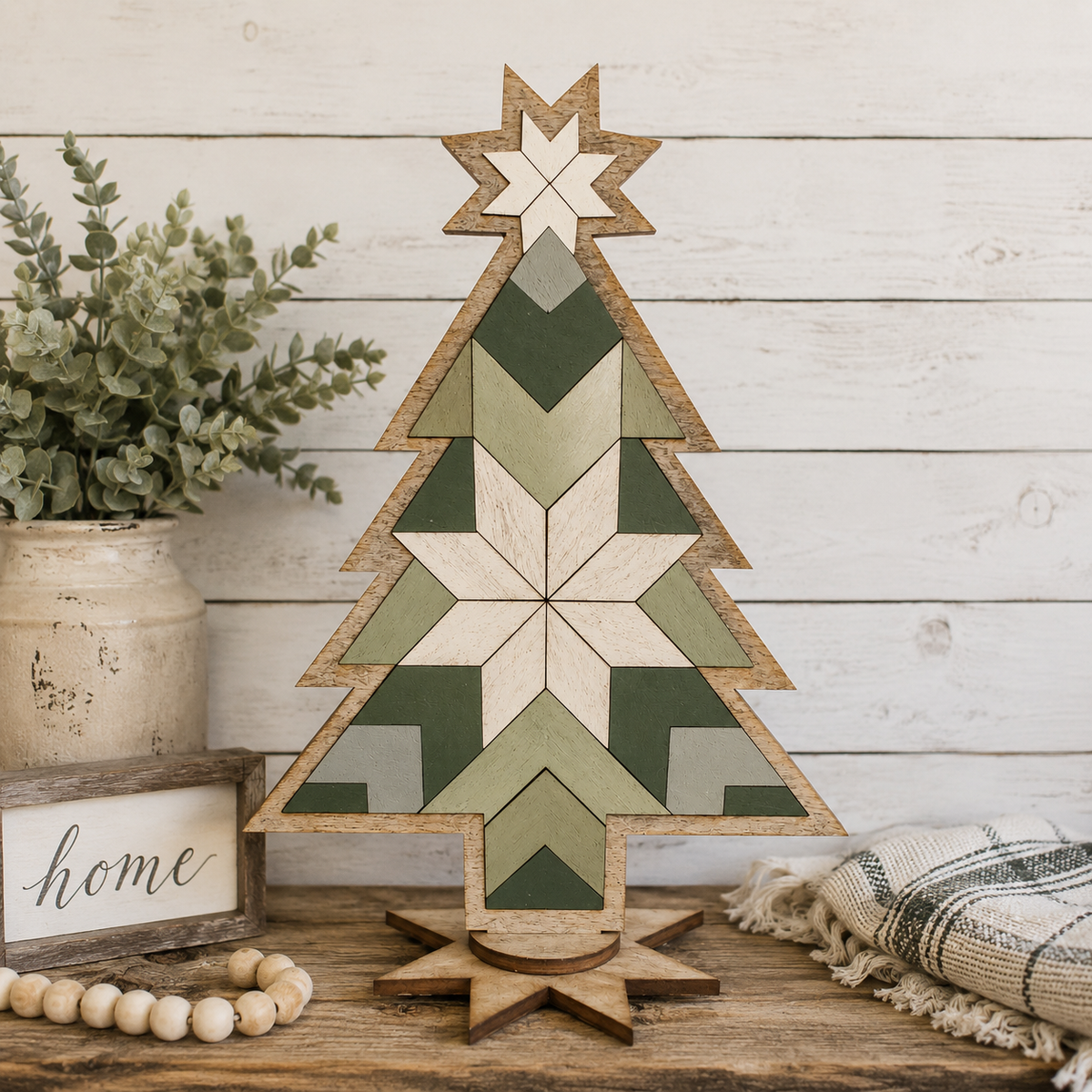 DIY Seasonal Christmas Tree Barn Quilt Kit