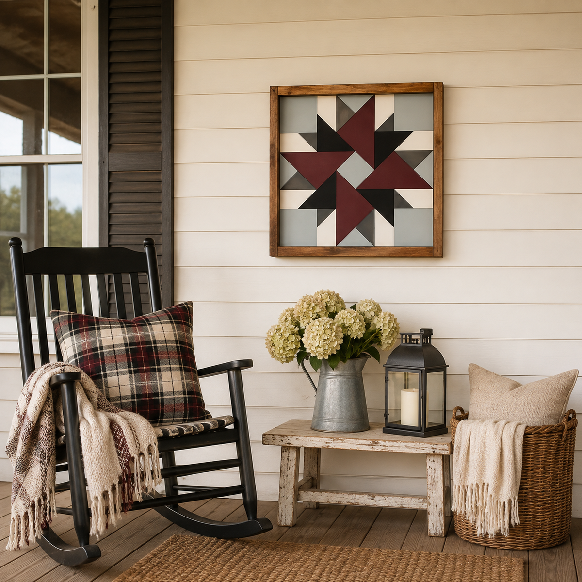 24x24 "Double Dahlia" Barn Quilt Kit