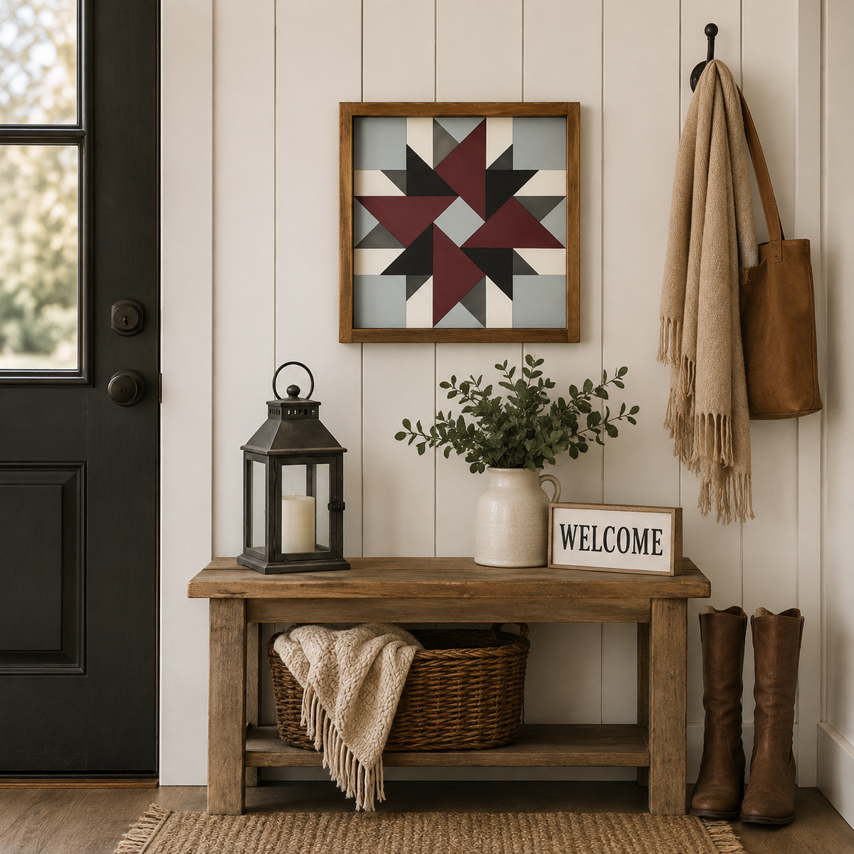 18x18 "Double Dahlia" Barn Quilt Kit