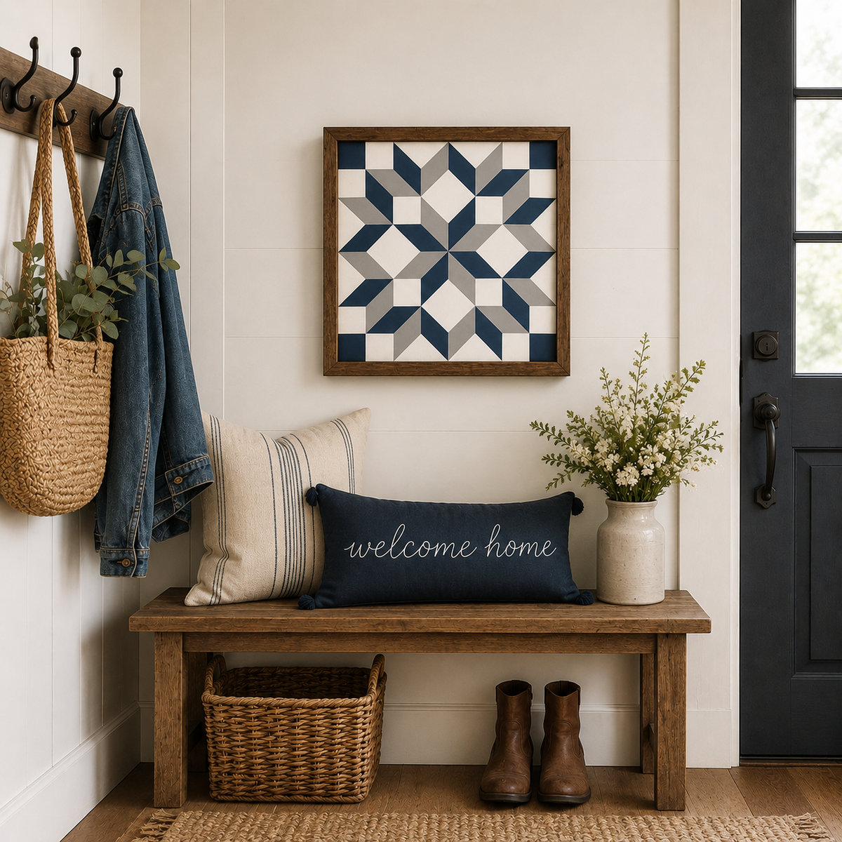 18x18 "Carpenters Wheel" Barn Quilt