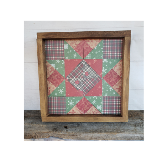 18x18 "Christmas Star" Barn Quilt