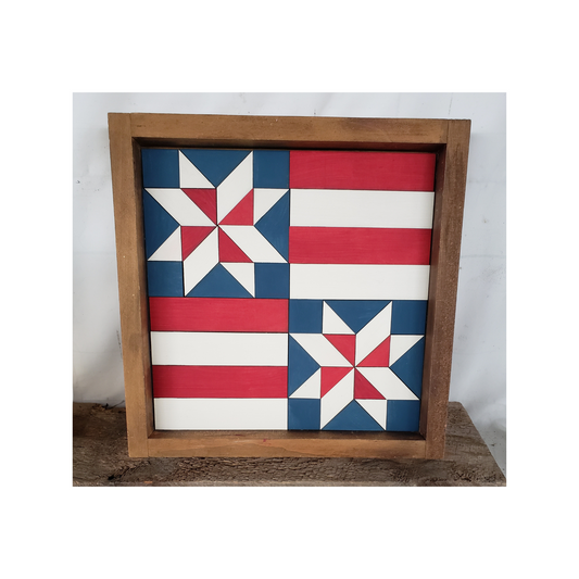 12x12 "Double American Star" Barn Quilt Kit
