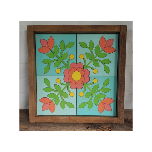 18x18 Floral Barn Quilt Kit