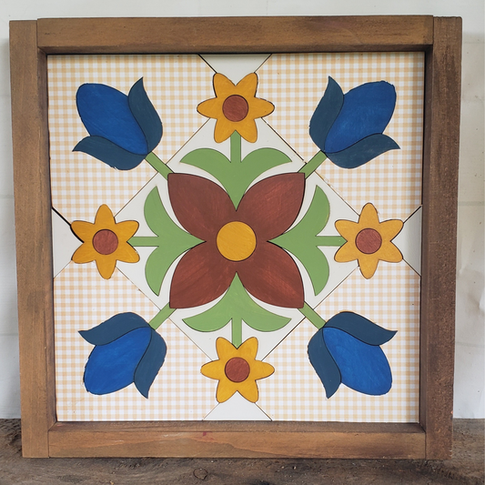 12x12 Floral Tulip Barn Quilt Kit