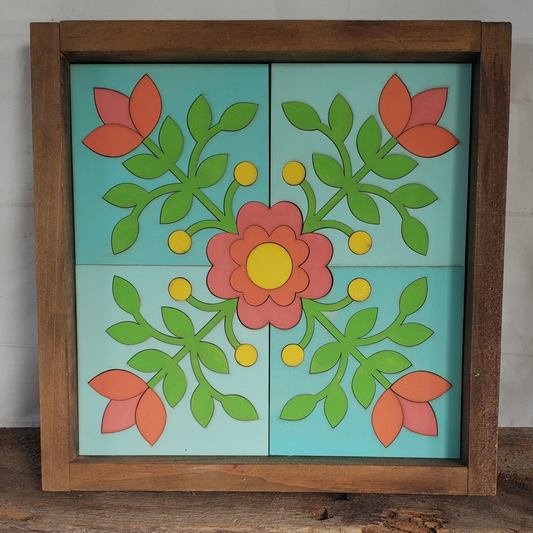 12x12 Floral Barn Quilt Kit