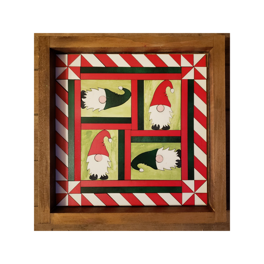 12x12 Gnome Christmas Barn Quilt Kit