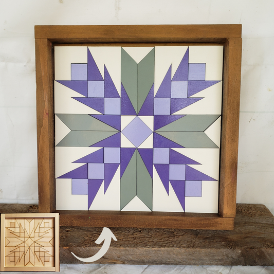 12x12 Thistle Rose Barn Quilt Kit