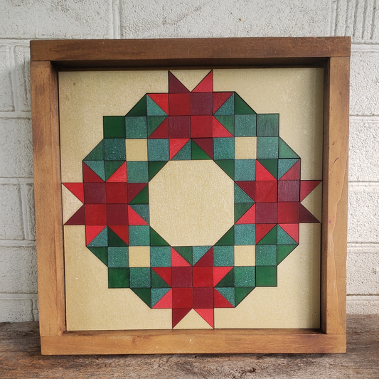 12x12 "Christmas Wreath" Barn Quilt Kit