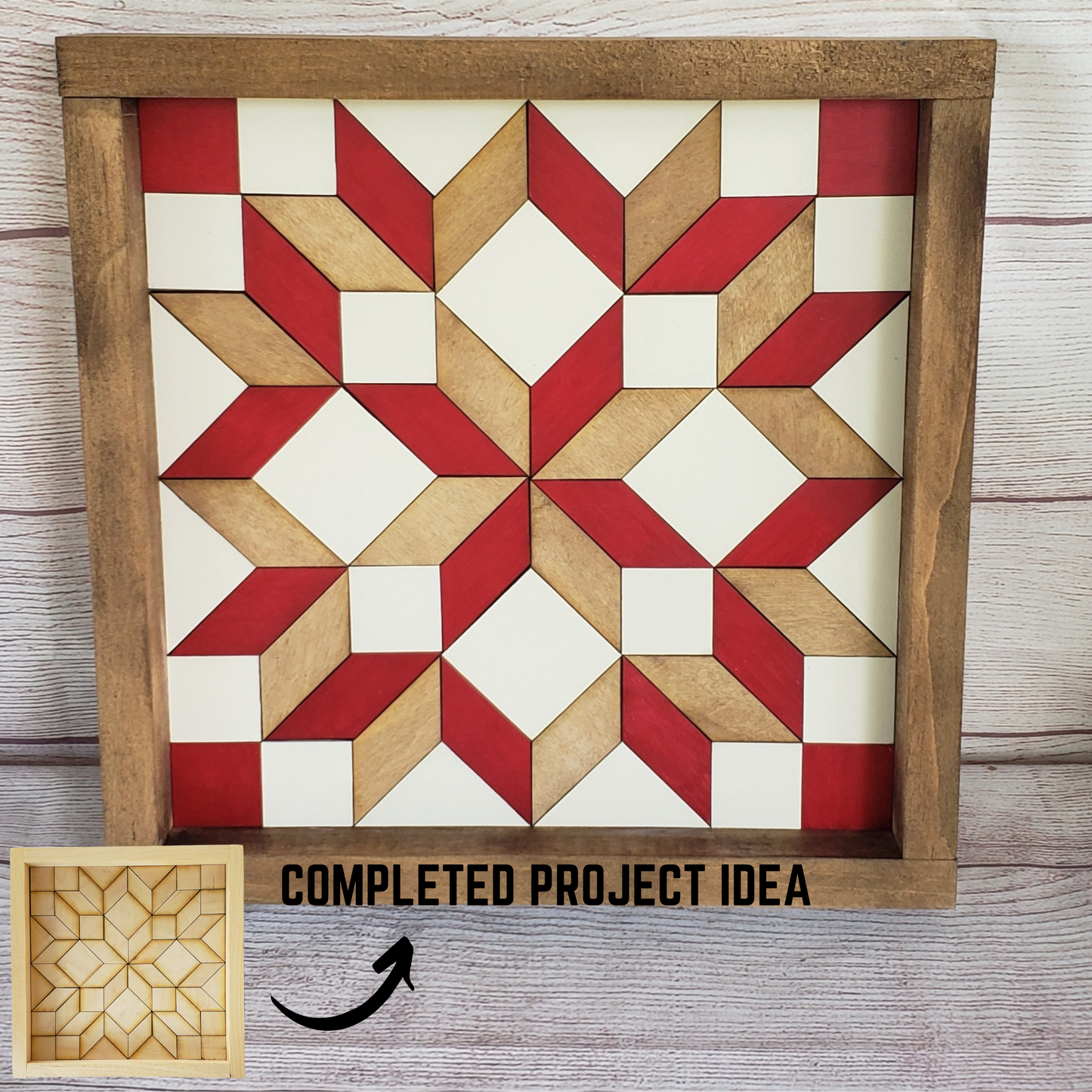 24x24 "Carpenters Wheel" Barn Quilt Kit