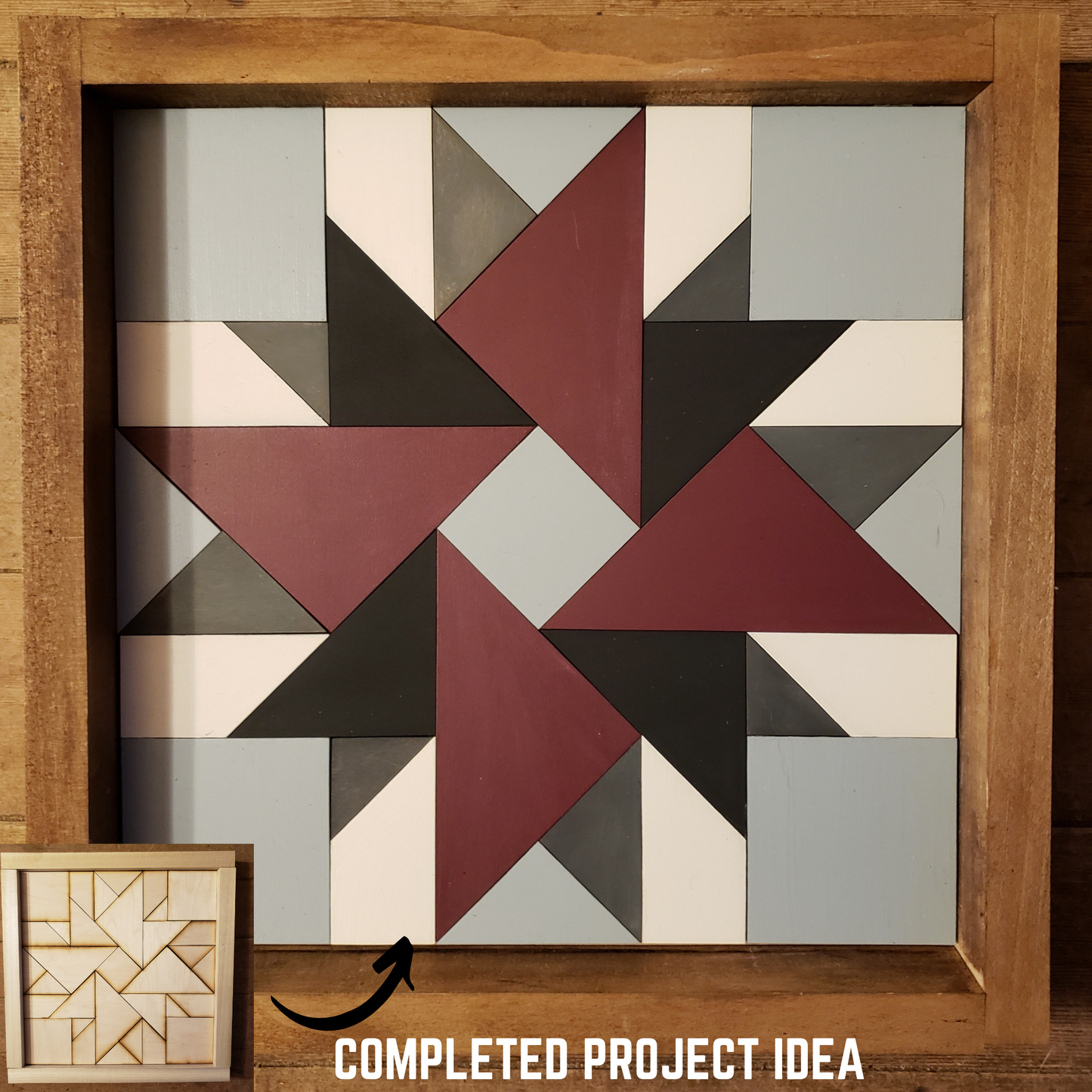 12x12 " Double Dahlia" Barn Quilt Kit