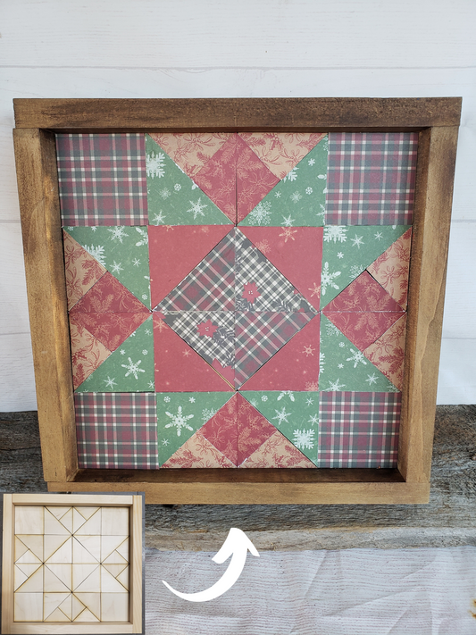 18x18 "Christmas Star" Barn Quilt