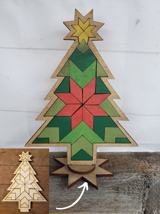 DIY Seasonal Christmas Tree Barn Quilt Kit